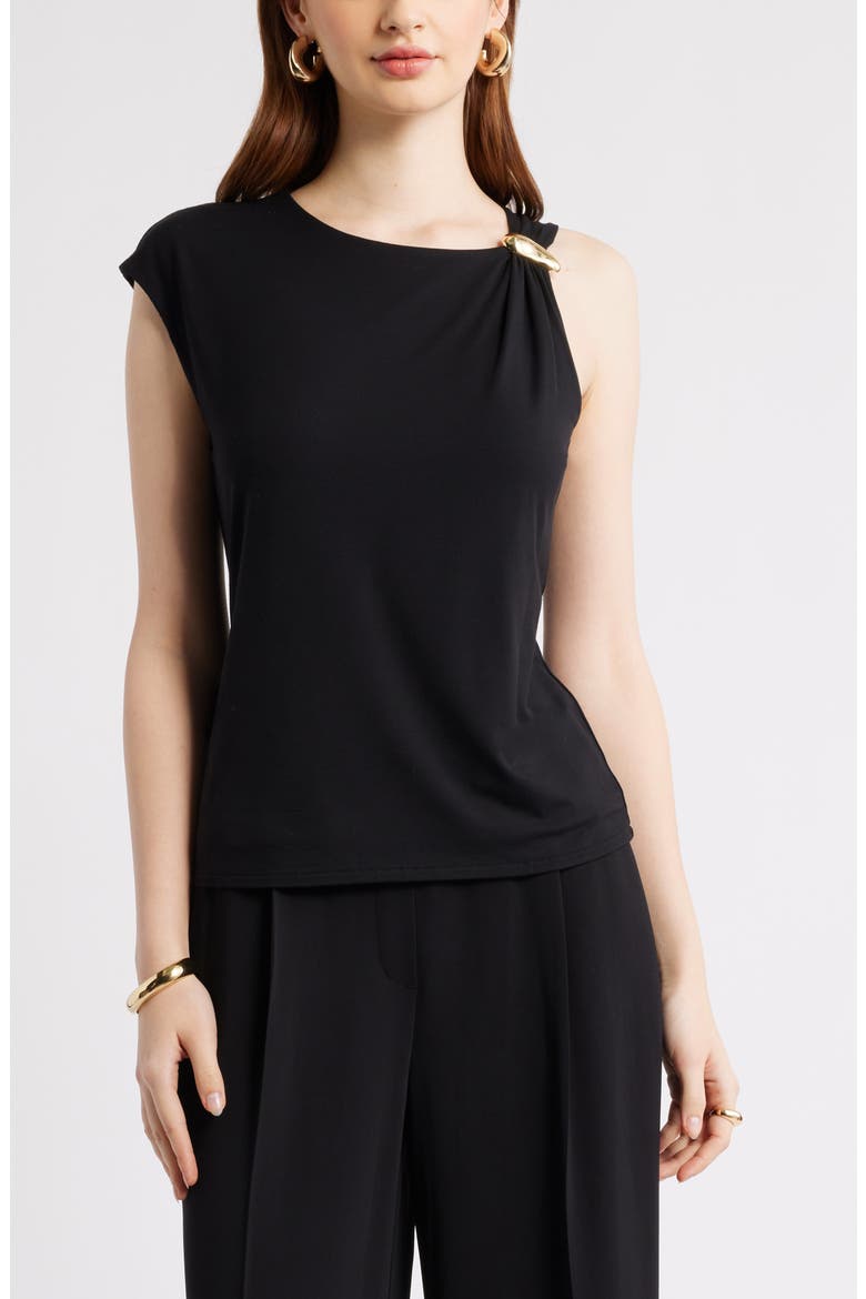 Hardware Accent Asymmetric Top, Main, color, BLACK