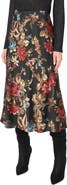 Halogen® Floral Pull On Midi Skirt