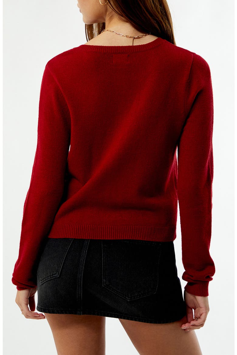Marley Button Front Cardigan, Alternate, color, RED