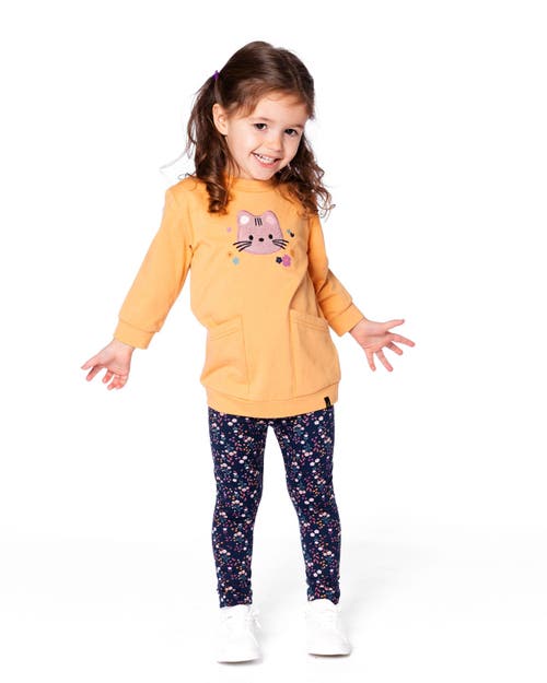Deux Par Deux Tunic And Leggings Set In Multi