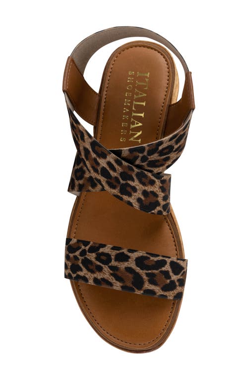 Italian Shoemakers Priola Sandal In Leopard