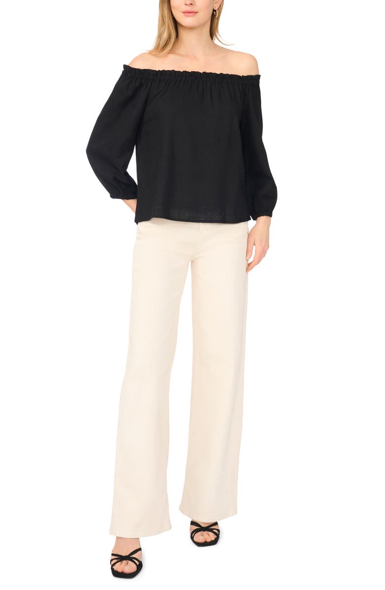 Vince Camuto Off the Shoulder Puff Sleeve Top, Alternate, color,