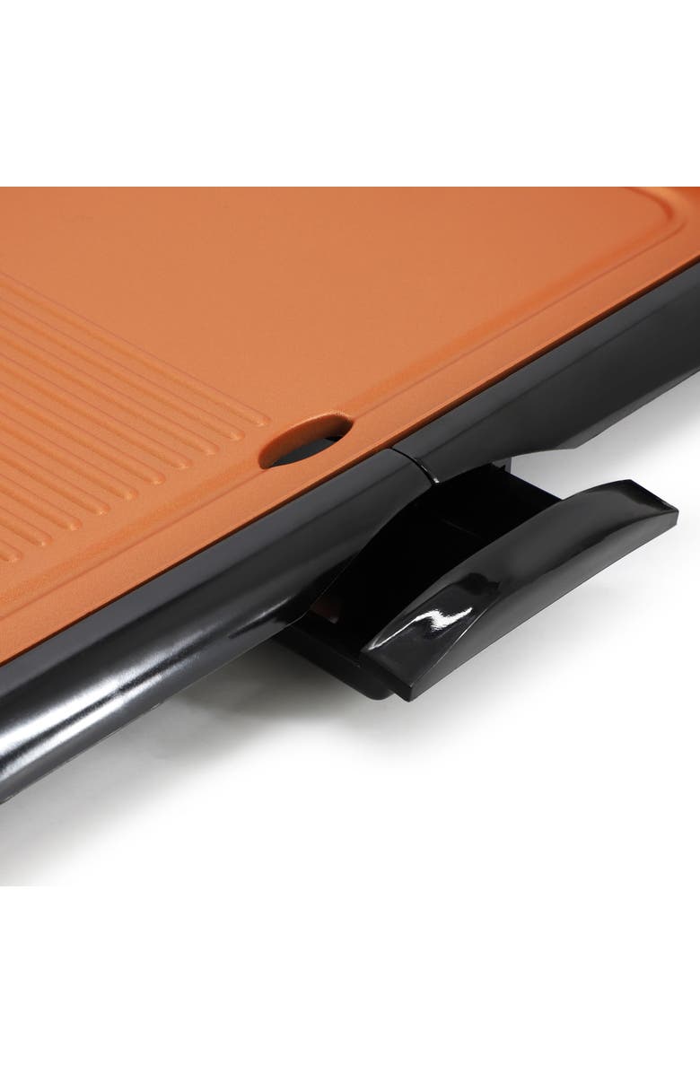 Megachef 18.89 Inch Electric Grill and Griddle in Black with Copper Coating, Alternate, color, Black