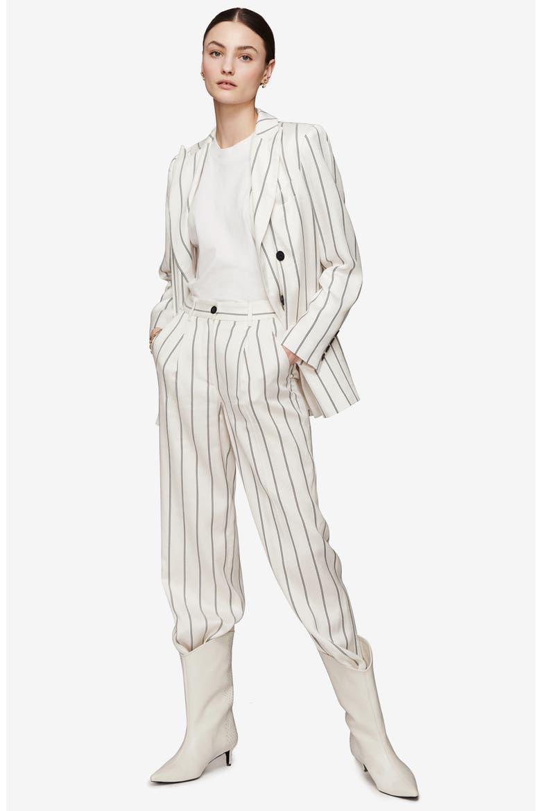 Ryan Stripe Trousers, Alternate, color, CREAM AND BLACK