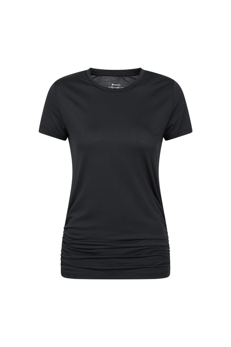 Active Ruched Longline T-Shirt, Main, color, Black