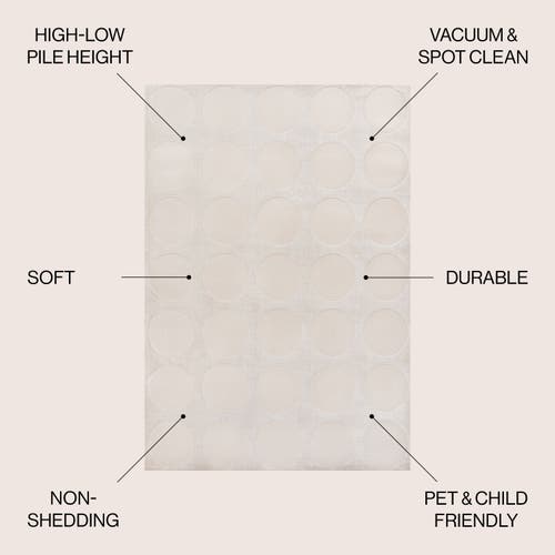 JONATHAN Y JONATHAN Y ADRIAN MODERN GEOMETRIC CIRCLE DOT HIGH-LOW AREA RUG 