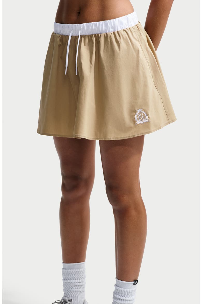 Miniskirt, Alternate, color, PARACHUTE BEIGE/ WHITE