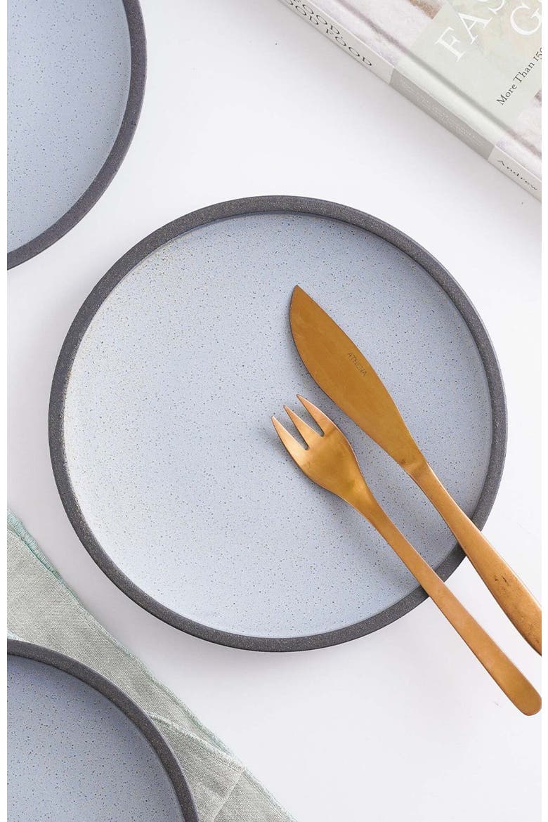 Tina Stoneware 4-Piece Salad Plate, Alternate, color, Blue and Gray