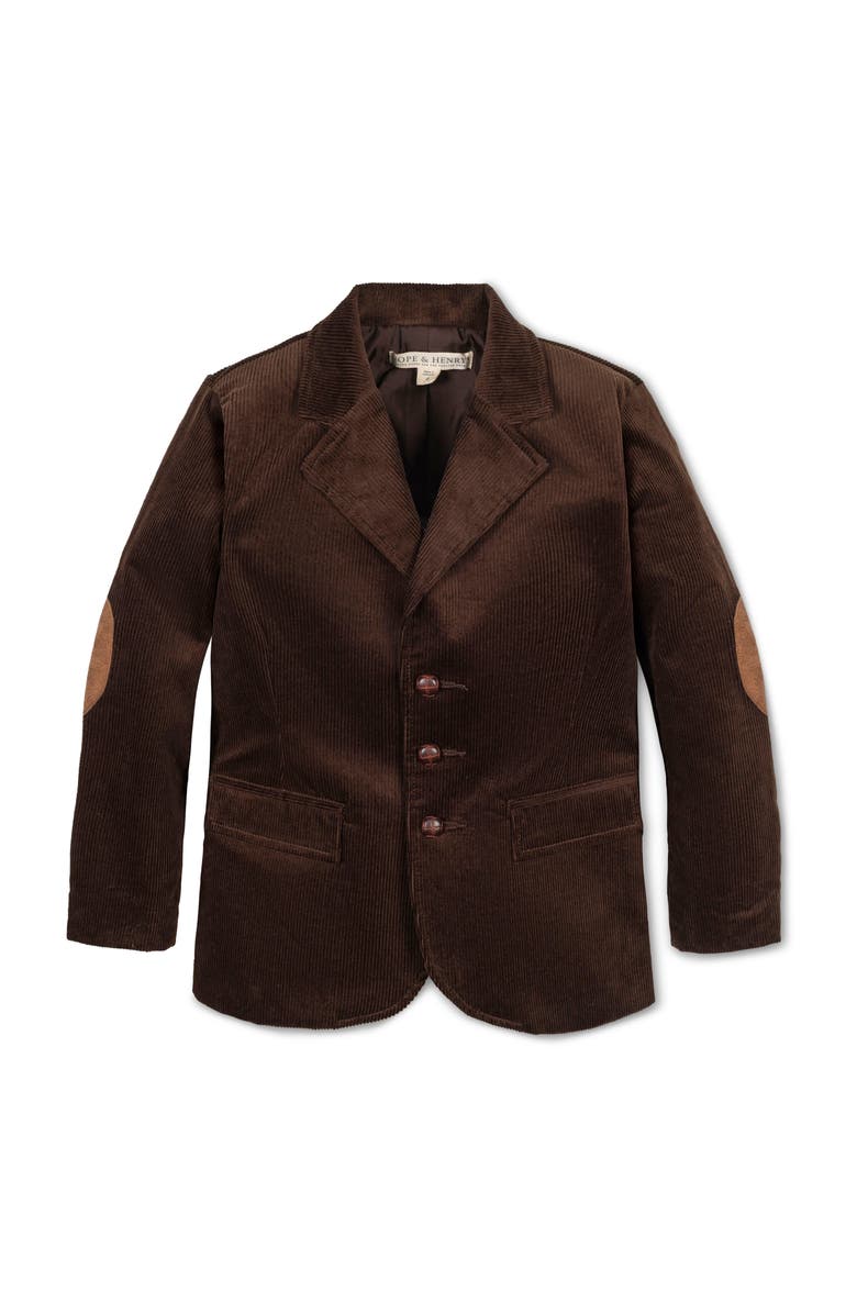 Hope & Henry Kids' Organic Corduroy Blazer, Main, color, Chocolate