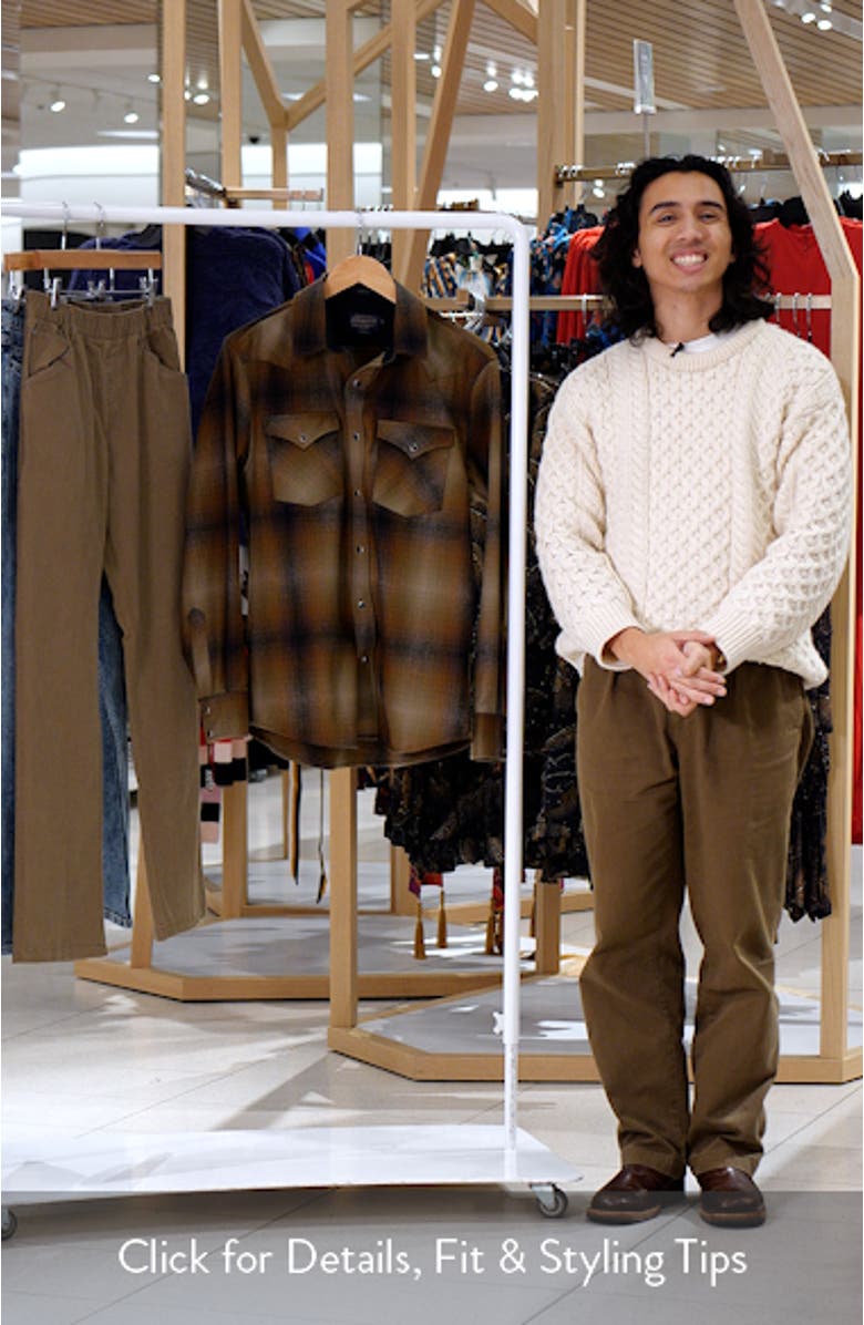 Canyon Plaid Lined Wool Snap-Up Shirt, sales video thumbnail