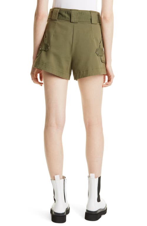 Derek Lam 10 Crosby Heather Puff Sleeve Top In Fatigue