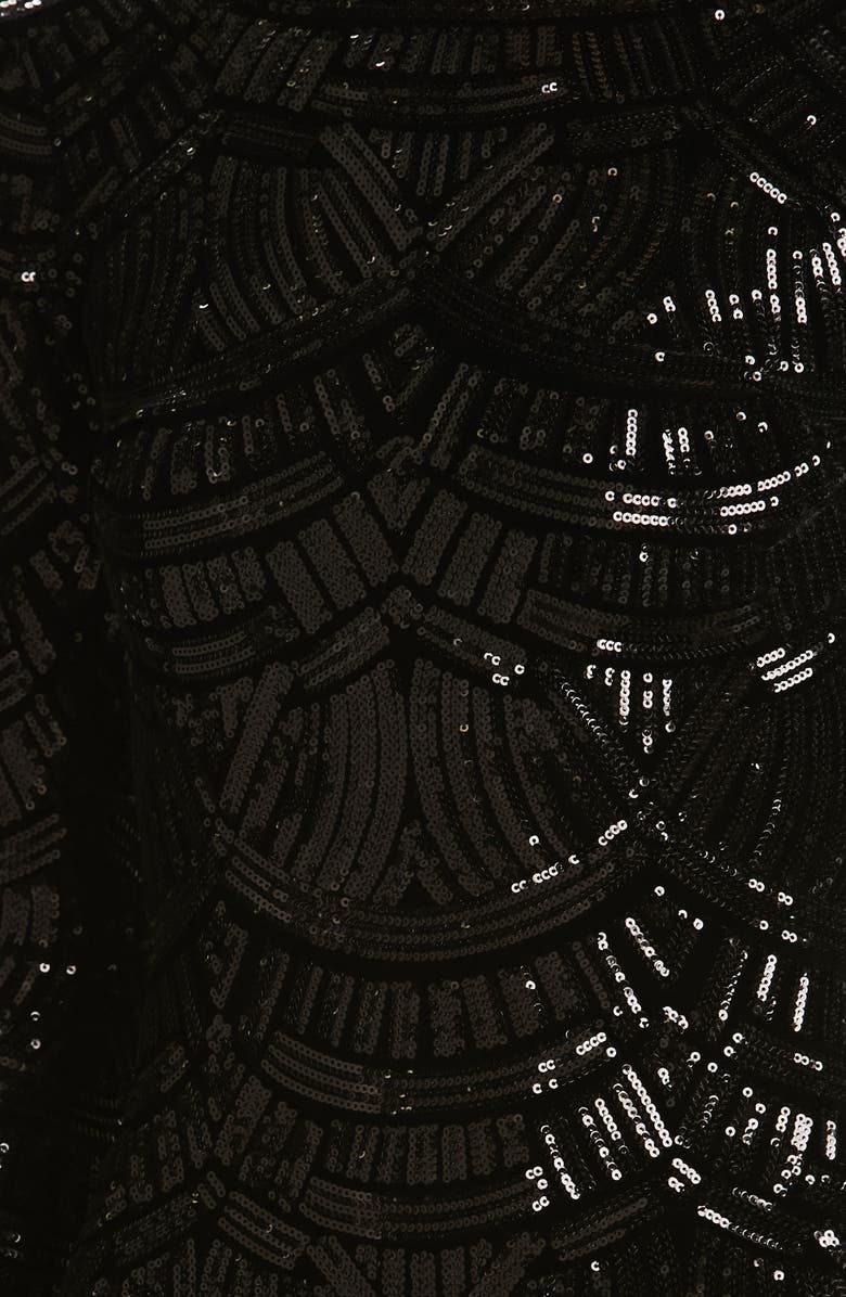 Dress the Population Emery Scoop Back Sequin Midi Dress, Alternate, color,