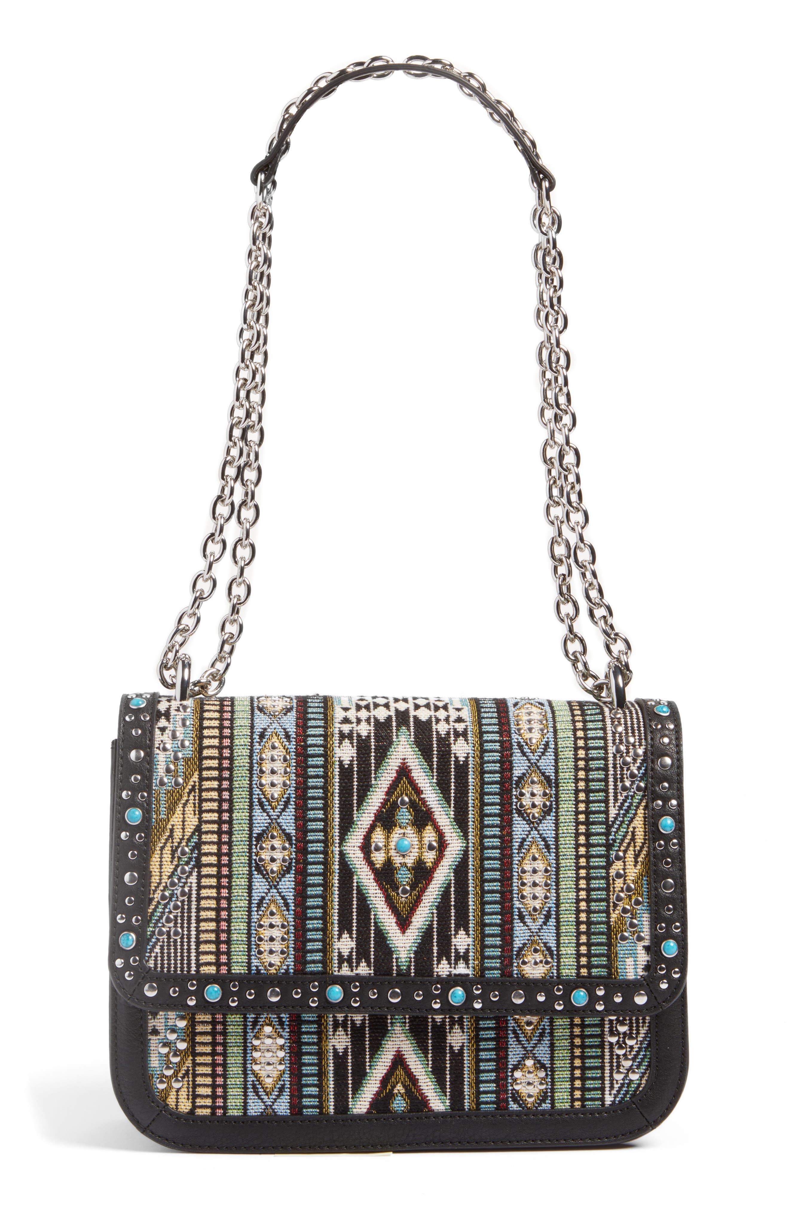 Chelsea28 Dahlia Embroidered Faux Leather Crossbody Bag, Main, color, 