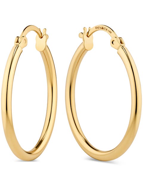 20mm Hoop Earrings in 14K Gold