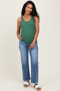 PinkBlush Frayed Hem Ankle Straight Leg Maternity Jeans