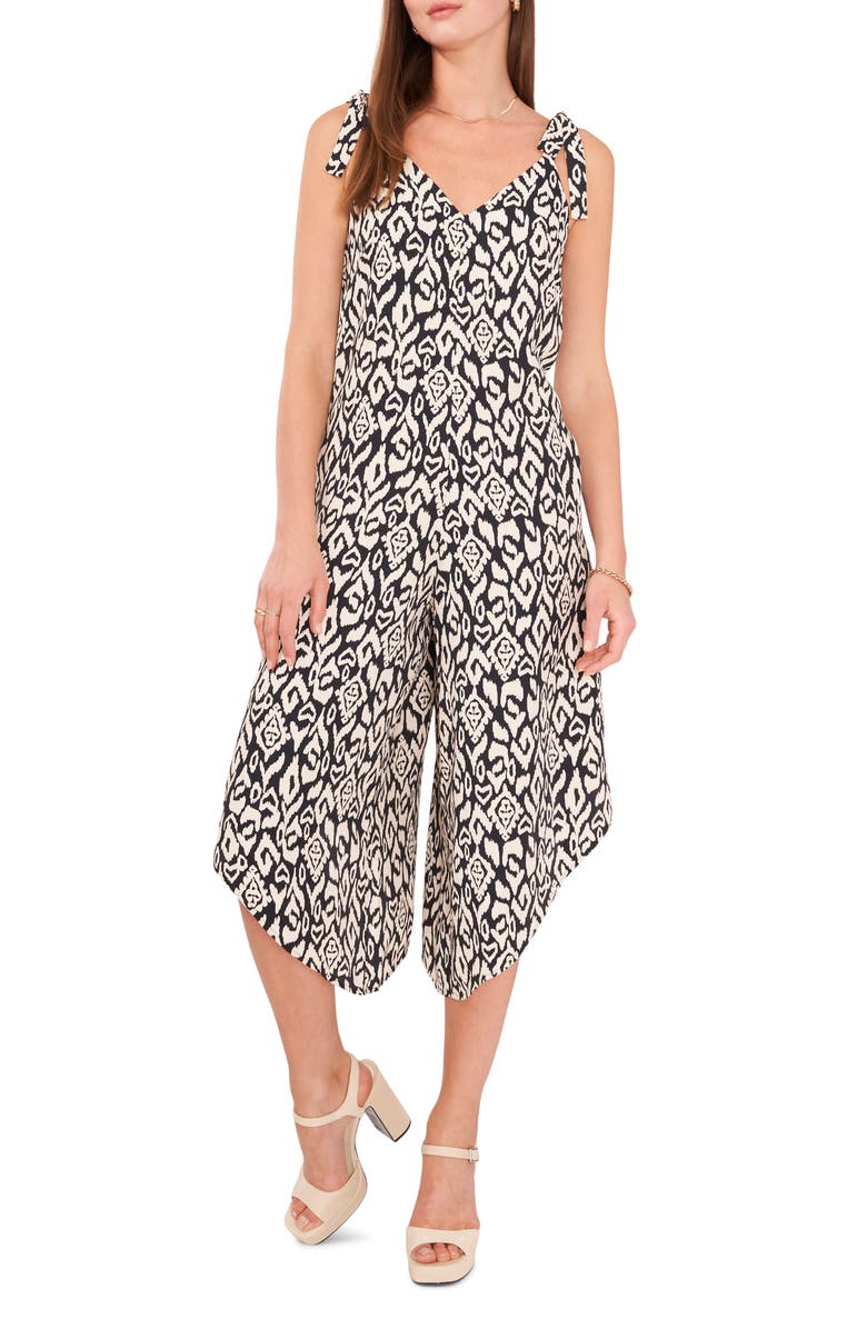 Vince Camuto Tie Strap Crop Jumpsuit, Main, color, 