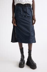 Sacai Nylon Twill Midi Skirt