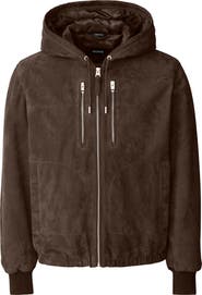 Mackage Sylas Hooded Suede Jacket