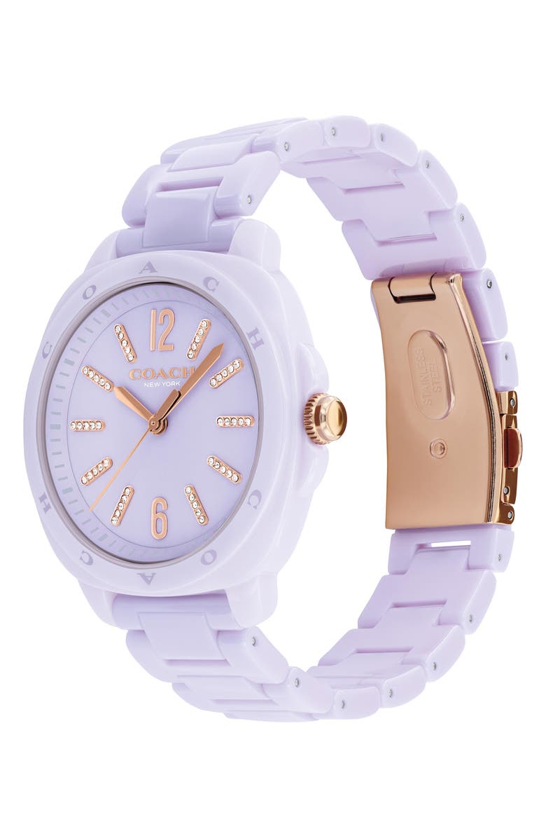 COACH Kitt Ceramic Bracelet Watch, 38mm, Alternate, color, 