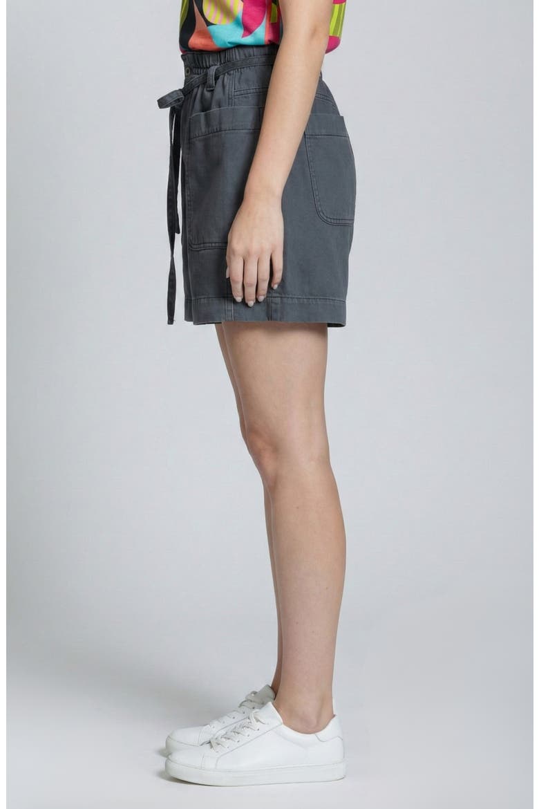 The Coastal Tie Waist Shorts, Alternate, color, BLACK