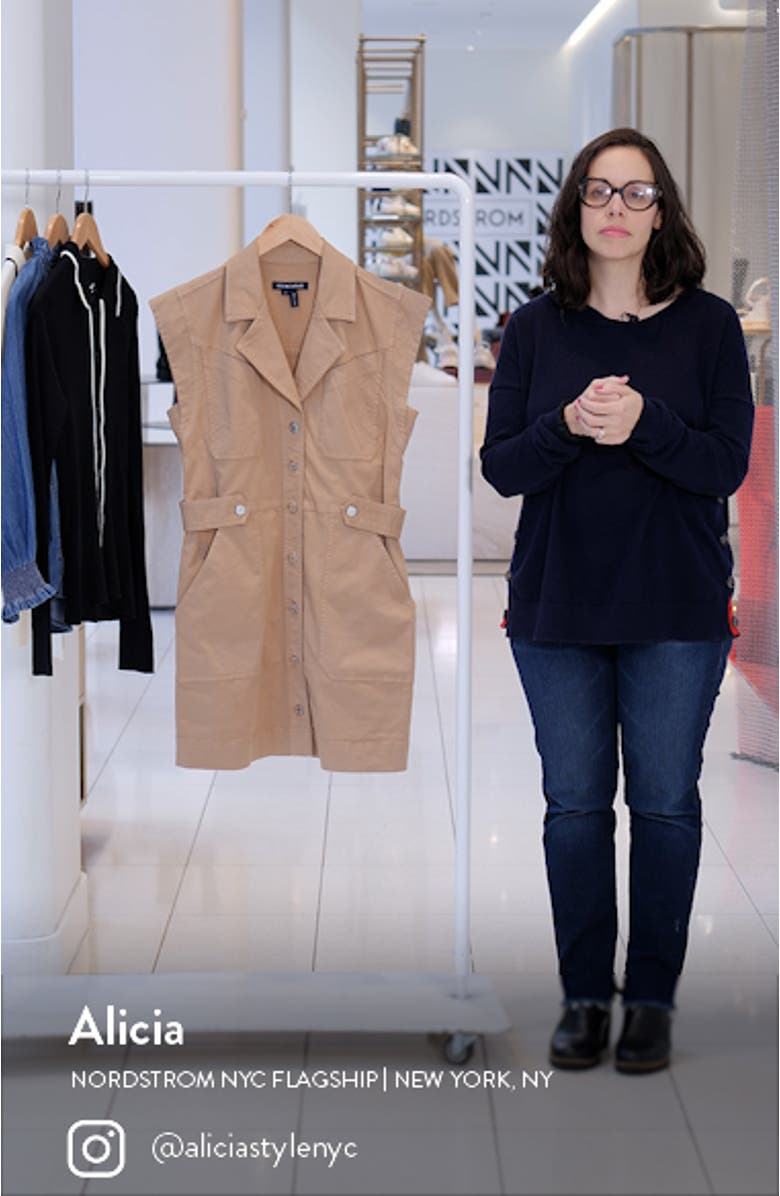 Jax Stretch Cotton Twill Minidress, sales video thumbnail