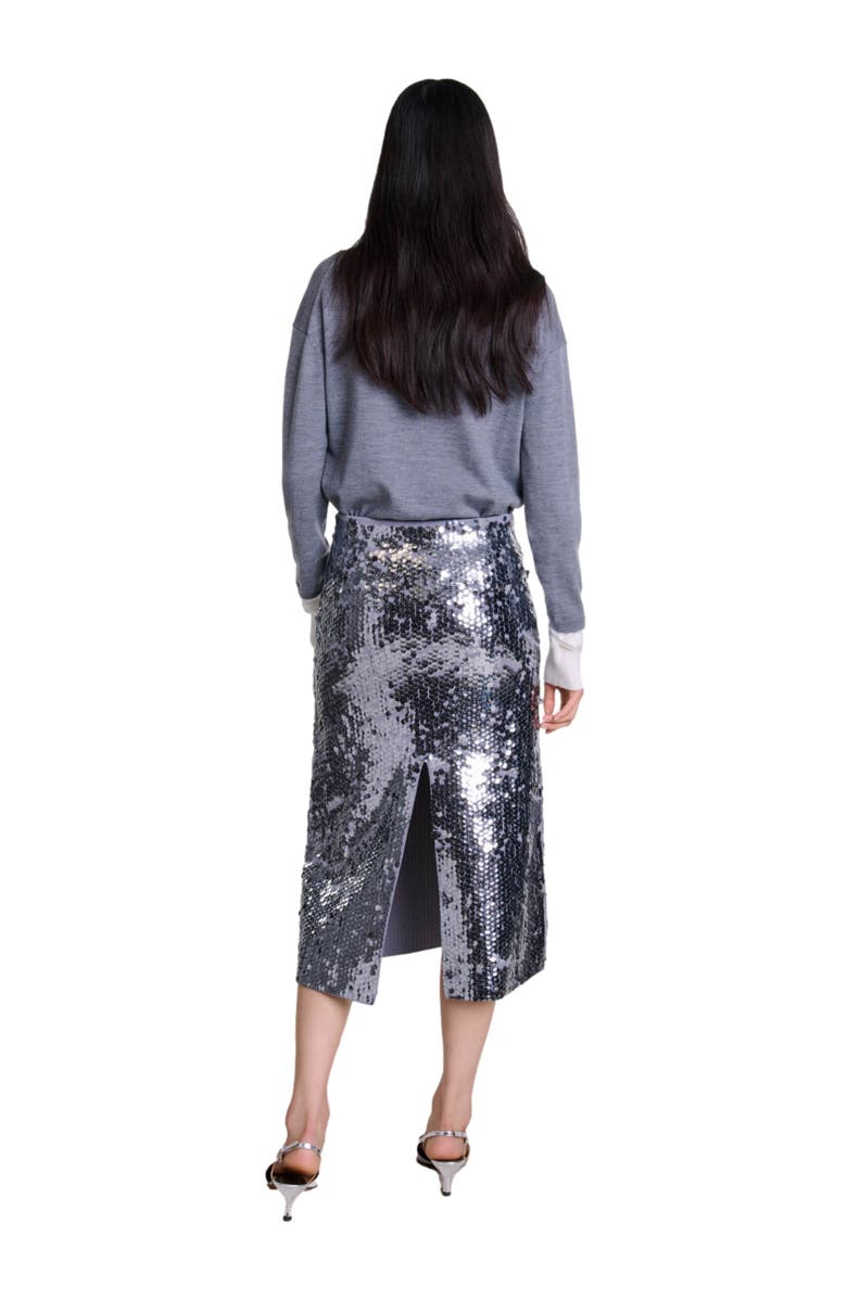 maje Knit skirt with sequins, Alternate, color,