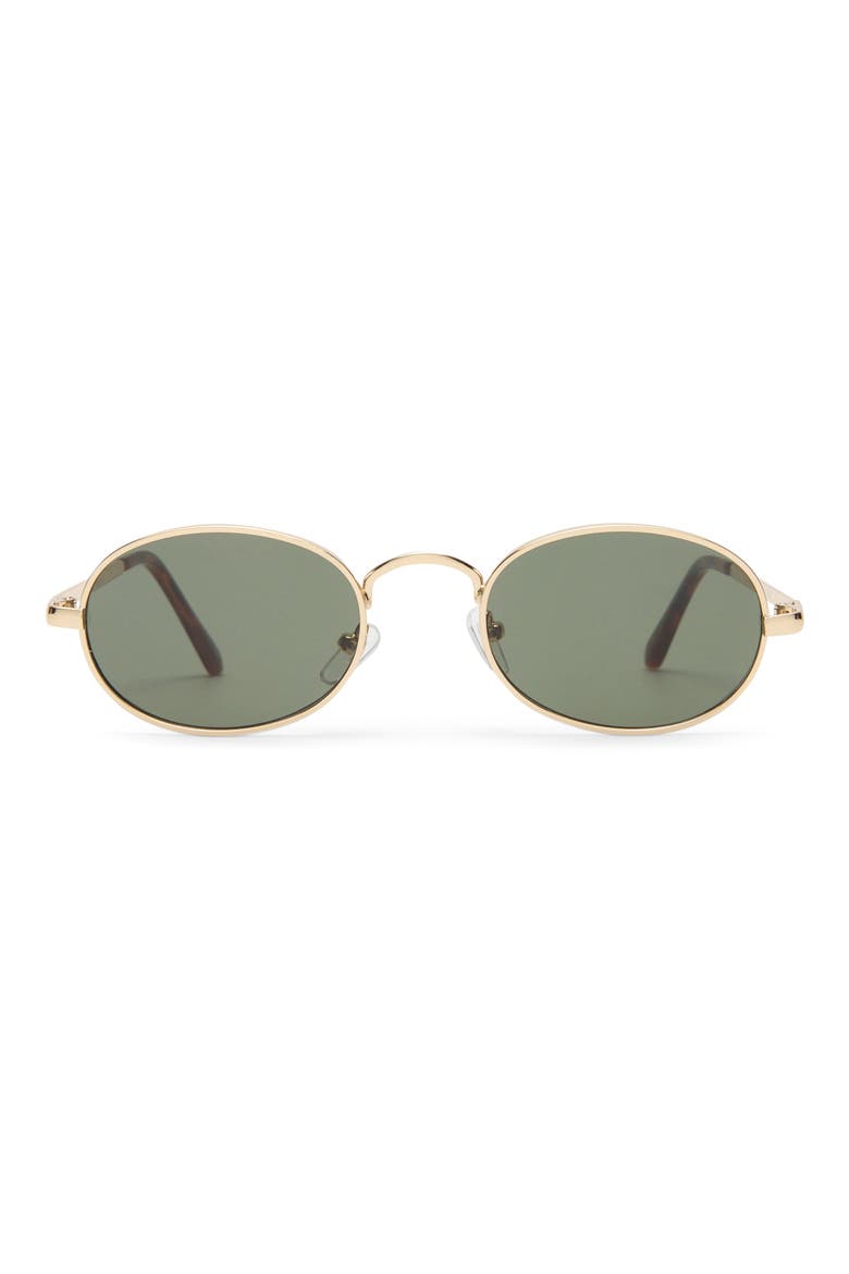 Regulus 49mm Small Oval Sunglasses, Main, color, GOLD/GREEN MONO