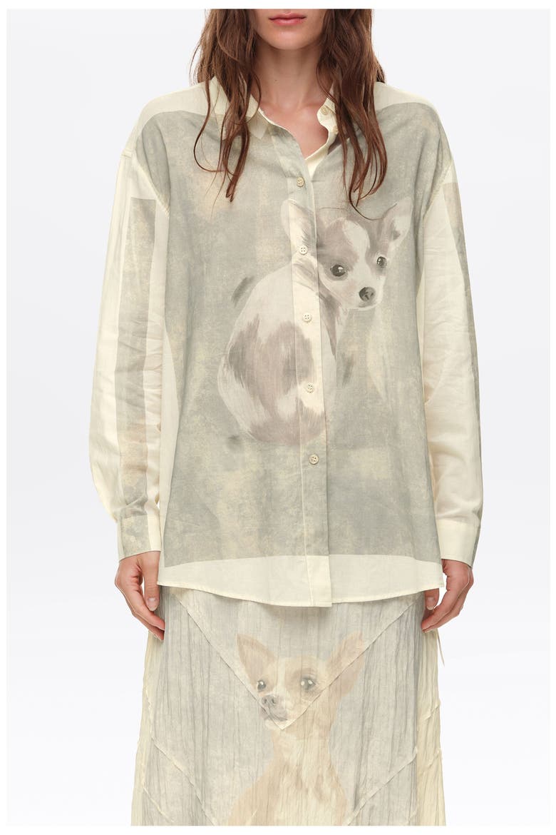 Chihuahua Placement Print Shirt, Main, color, CHIHUAHUA LIGHT GREY