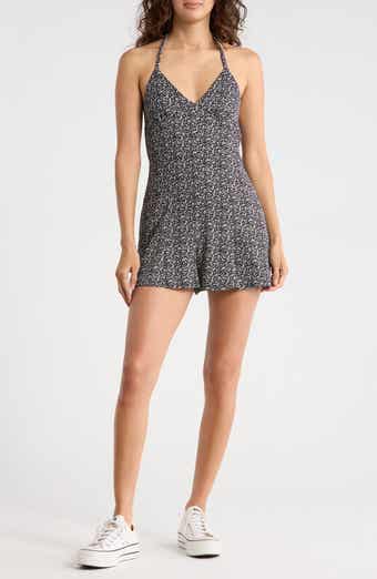 Madden Girl Floral Halter Romper