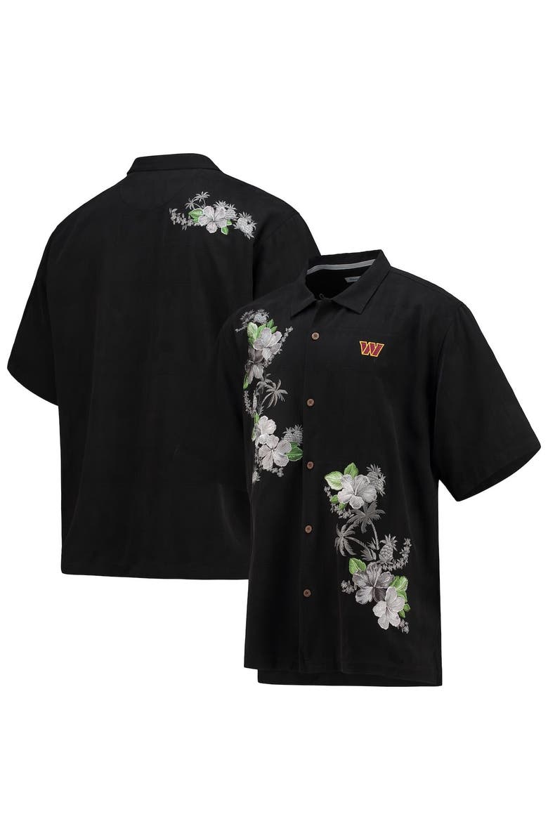 Tommy Bahama Men's Tommy Bahama Black Washington Commanders Azule Oasis Button-Up Shirt, Main, color, Black