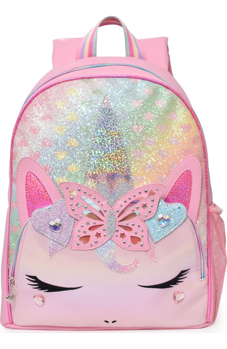 OMG Accessories Kids' Miss Gwen Ombré Hearts Backpack, Main, color,