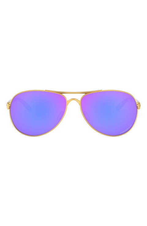 59mm Polarized Aviator Sunglasses