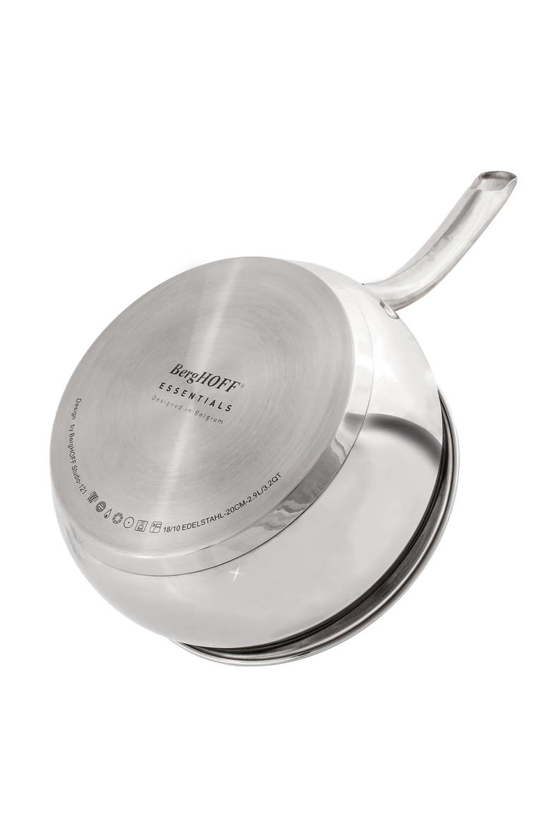 Stainless Steel 3.2-Qt. Covered Sauce Pan, Alternate, color, SILVER