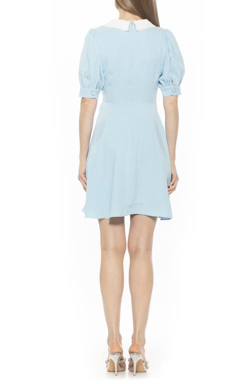 Alexia Admor Carys Puff Sleeve Fit & Flare Dress In Halogen Blue