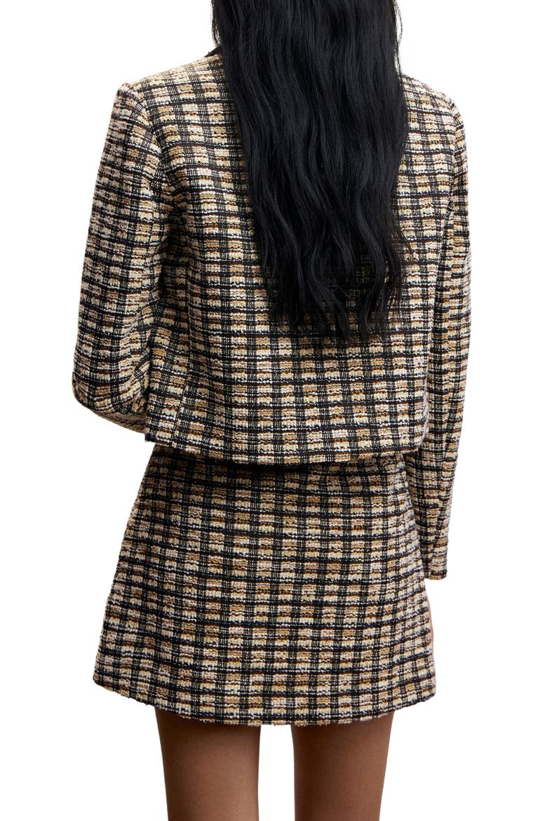Check Tweed Jacket, Alternate, color, OCHRE