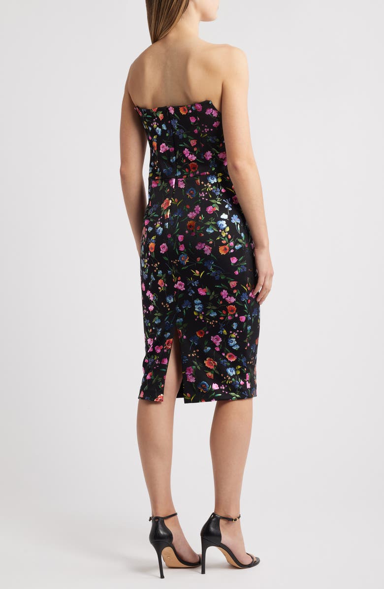 Black Halo Lena Strapless Sheath Dress, Alternate, color,