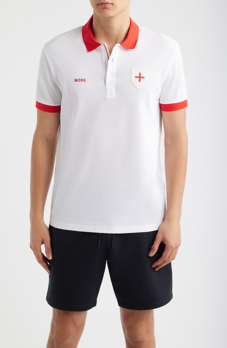 BOSS Lux Paddy Cotton Polo, Main, color, England