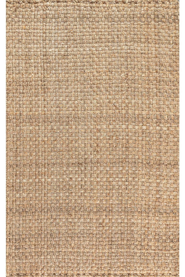 Estera Hand Woven Boucle Chunky Jute Area Rug, Main, color, Natural
