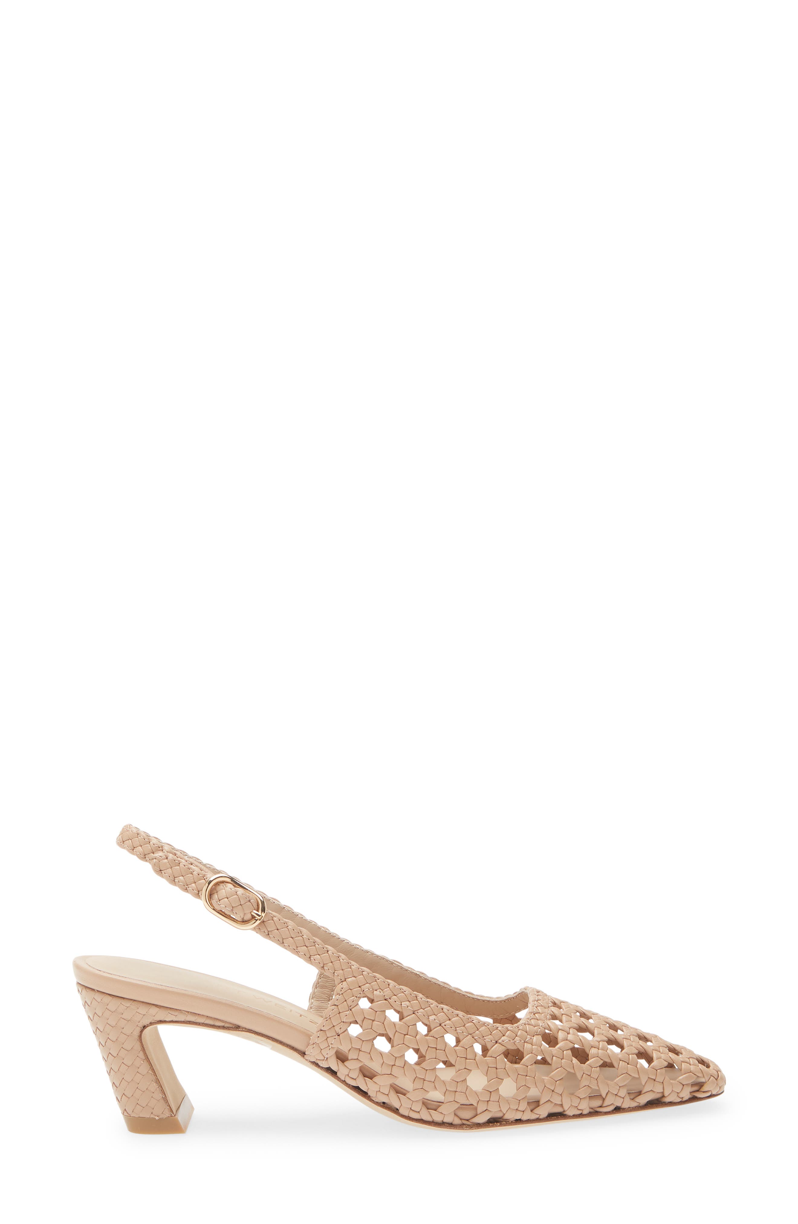 Stassi Woven Slingback Pump, Alternate, color, ADOBE