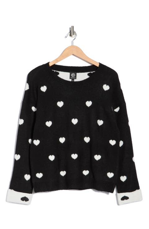 Scattered Heart Pullover Sweater