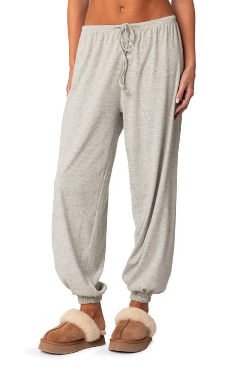 Rosanna Tie Waist Waffle Sweatpants