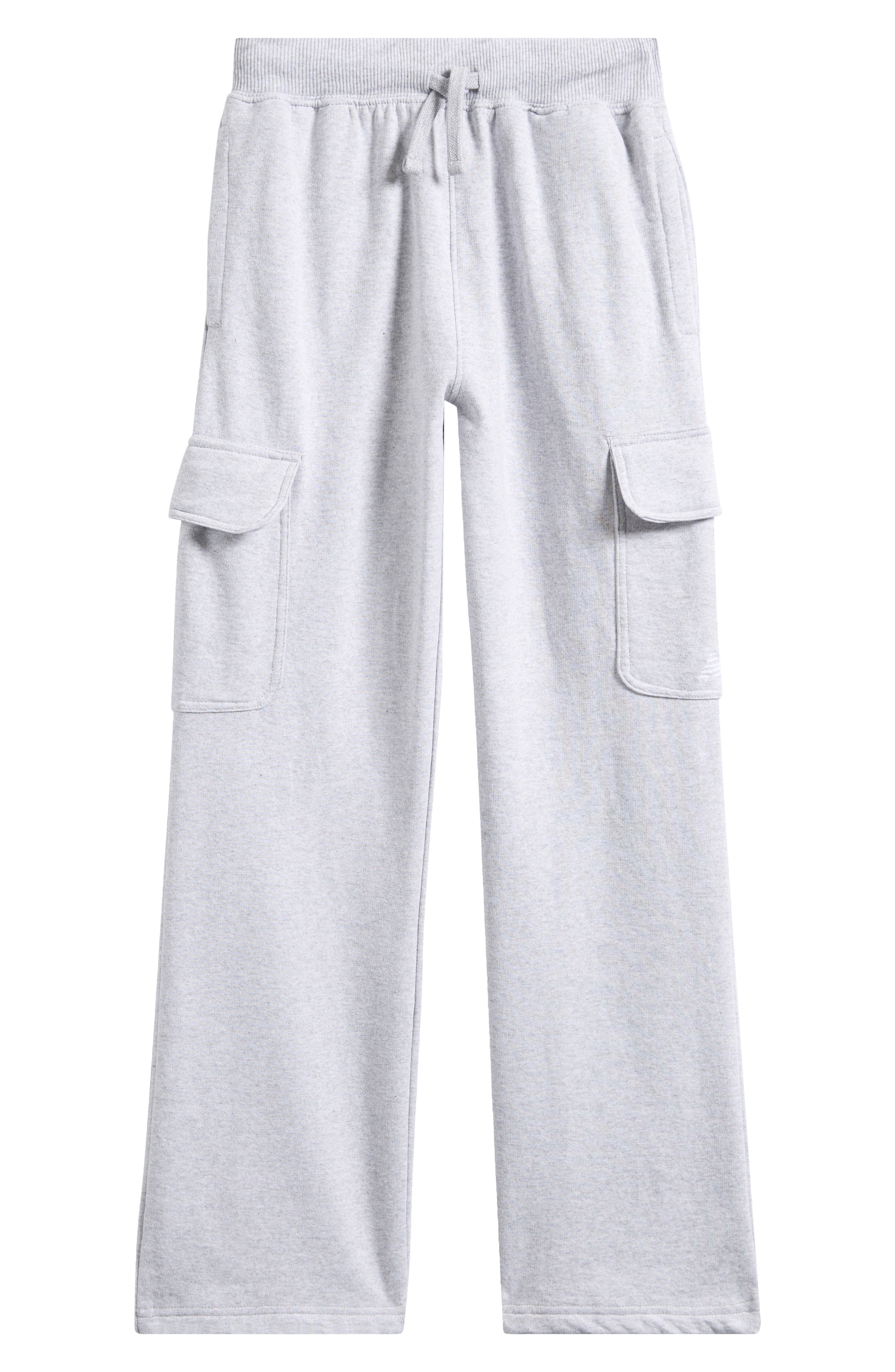 FAIWAD Boys Cargo Sweatpants Kids Elastic Waist Drawstring Baggy Joggers Loose Workout Athletic Pants With Pockets