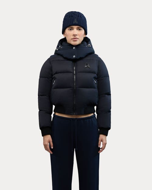 Alpenhaus Pariset Cropped Puffer Bomber With Detachable Sleeves In Black