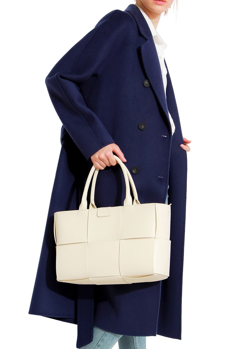 Belle & Bloom Boss Girl Double Breasted Wool Blend Coat, Alternate, color, Midnight Blue