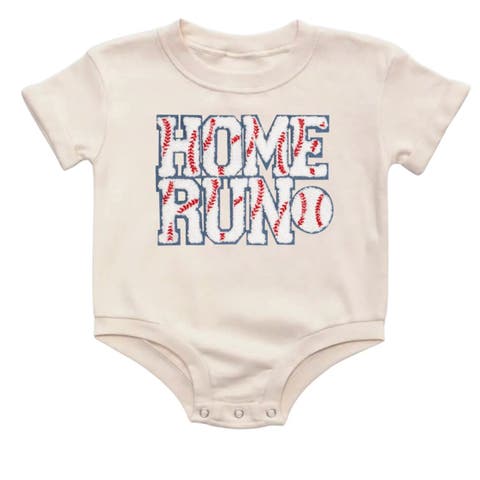 Home Run Patch Short Sleeve Romper (Baby)