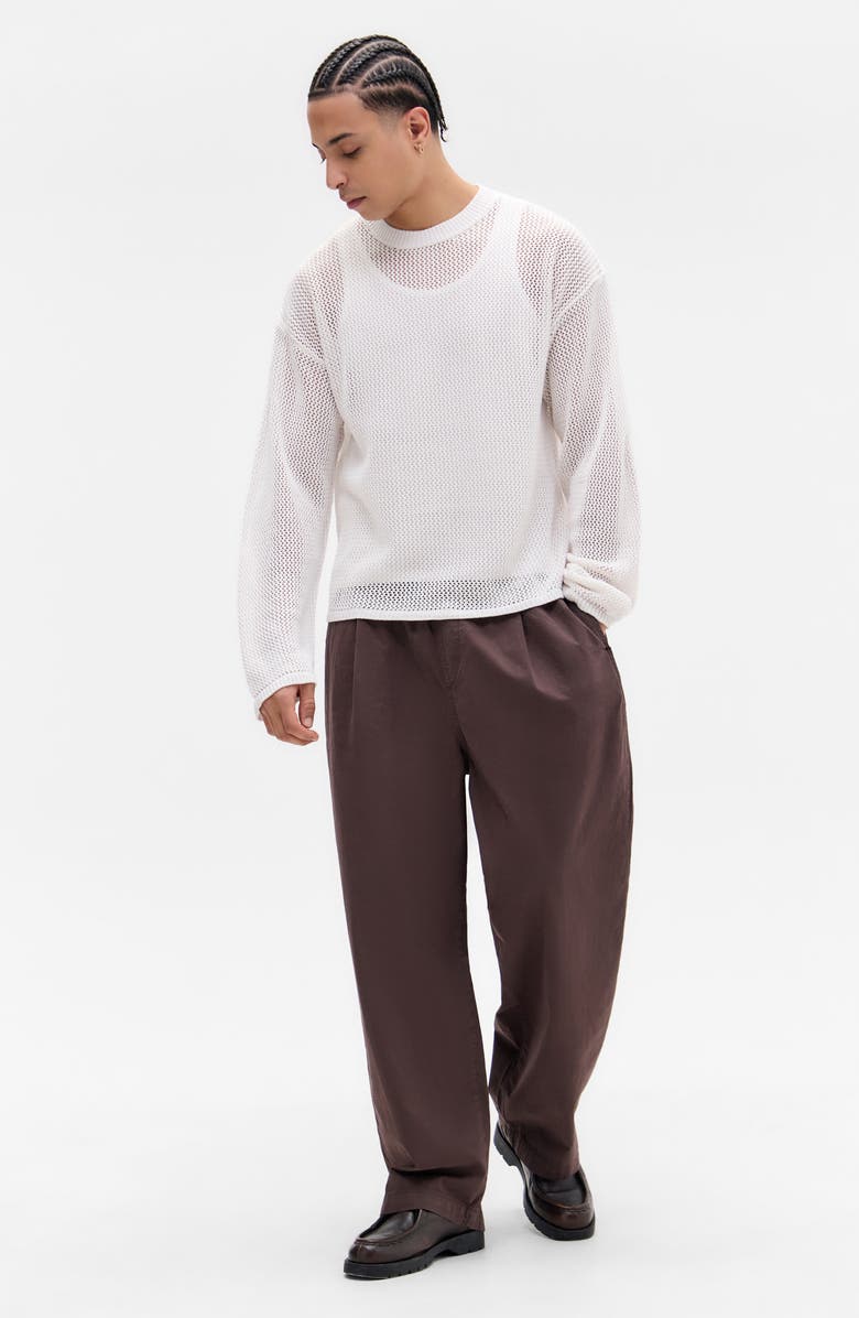 BDG Urban Outfitters Open Knit Mesh Sweater, Alternate, color, White