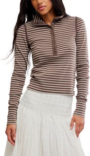 Free People Lake Stripe Rib Henley