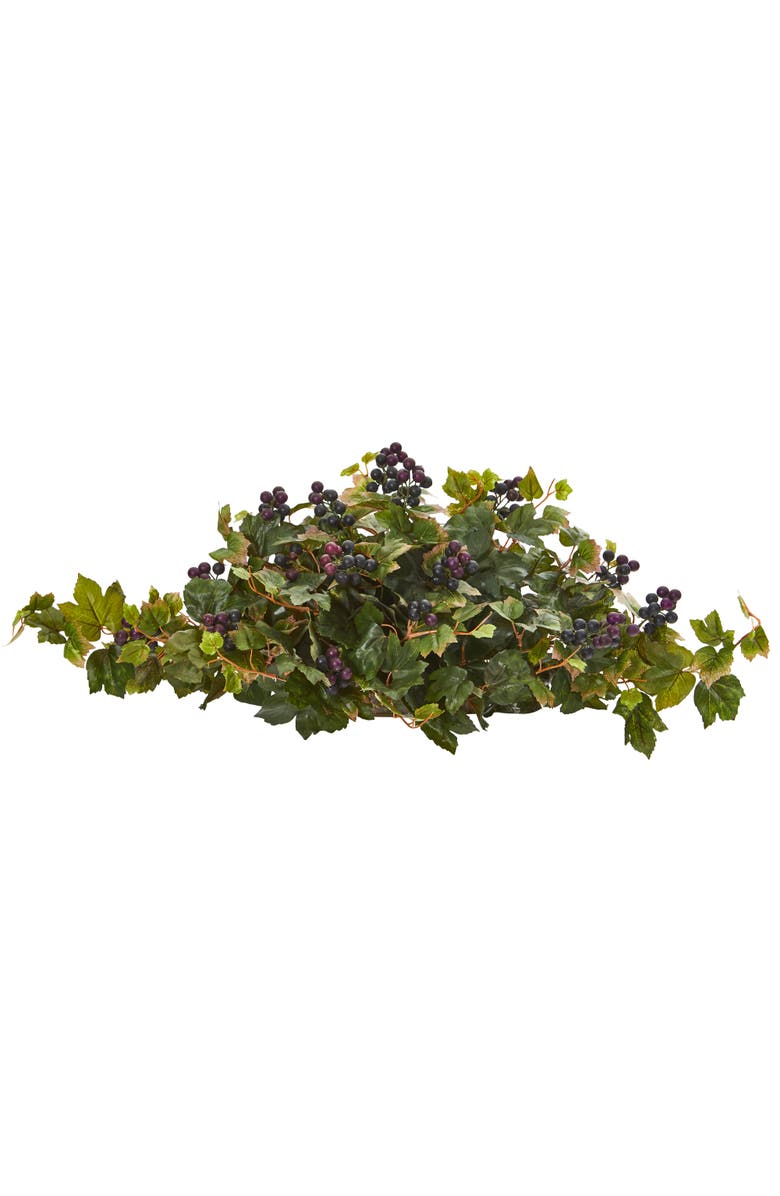 NEARLY NATURAL 33-in Grape Leaf Artificial Ledge Plant, Main, color, Green