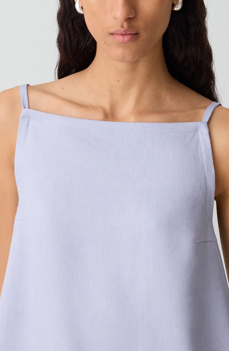 Theory Apron Linen Blend Tank, Alternate, color, Cornflower