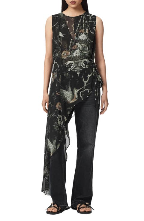 Enola Asymmetric Tie Waist Top